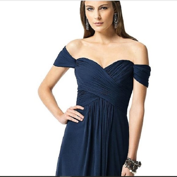 Dessy 2844..Full length,  Chiffon, Formal Dress..Midnight...Assorted sizes...NWT - Picture 3 of 6